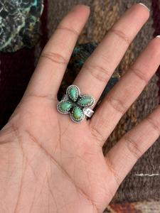 Blue Kingman Turquoise Gemstone <b>Ring</b> Artisan Made Sterling Silver Southwest Jewelry Handmade Statement Piece - Product Image 4
