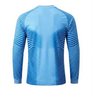Camiseta de Fútbol de Manga Larga para Hombre, Cuello Redondo, Estampado Geométrico, Poliéster que Absorbe la Humedad, Ropa para Todas las Temporadas - Product Image 2