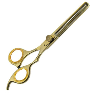 Tijeras de Entresacar Cabello de 6.5 Pulgadas con Recubrimiento de Plasma Dorado, Calidad Profesional, Hechas a Medida por Proveedor - Product Image 1