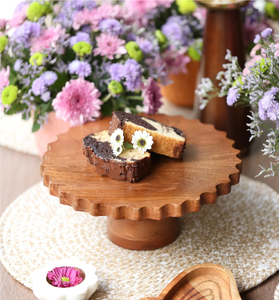 Wedding <b>Cake</b> <b>Server</b> Stand Holder Snack Plates Wooden Dessert Plate Wholesale Manufcature With Excellent Quality - Product Image 6