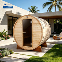 Sauna de Barril para Exteriores para Recuperación Muscular, Baño de Vapor Desintoxicante, Pod de Madera Sostenible para Patio, Oasis, Kit de Spa Premium para el Hogar