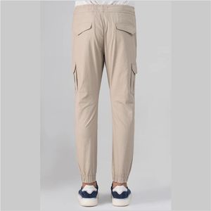 Pantalones Cargo Casuales de Mujer, Cintura Alta, Tejido de Ganchillo, Múltiples Bolsillos, Cintura Elástica, Transpirables, Ecológicos, Holgados, Largos - Product Image 3