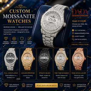 นาฬิกาข้อมือโมอิสซาไนต์หรูหราจากโรงงาน OEM ระบบควอตซ์ สายสแตนเลส ตัวล็อคแบบซ่อน หน้าปัดกระจก ดีไซน์แฟชั่นสั่งทำพิเศษ - Product Image 3