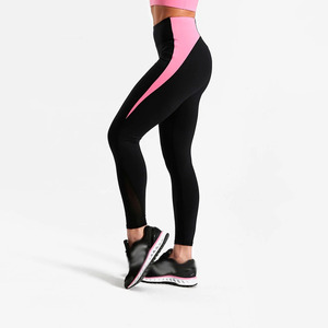 Women Patchwork High Waist Leggings Summer <b>Pink</b> Fitness Exercise <b>Yoga</b> <b>Pants</b> Sexy Slim Fit Long Sports Trousers - Product Image 5
