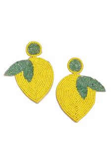 Boucles d'oreilles goutte fraise vache fruitée perlée à la main dernière couleur broderie à la main unisexe à la mode couleurs personnalisées acceptées - Product Image 4