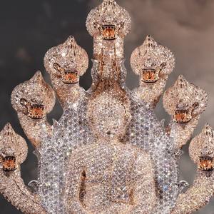 Colgante de Buda de Moissanita Personalizado Estilo Hiphop, Chapado en Rodio, Plata 925, VVS, Iced Out - Product Image 5