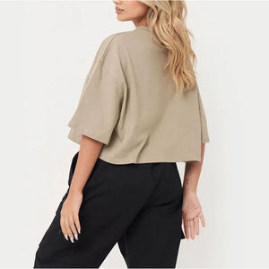 Camisetas de Alta Calidad al por Mayor para Mujer, Ropa Urbana de Lujo, Camisetas Extra Grandes de Algodón, Camisetas de Talla Grande para Mujer, 100% Algodón - Product Image 5