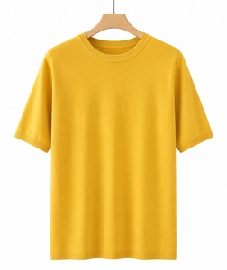 Camiseta de Algodón de Punto para Hombre, Cuello Redondo, Color Sólido, Manga Corta, Corte Regular, Informal, Transpirable, Ligera, con Logotipo Frontal, Antiarrugas - Product Image 6