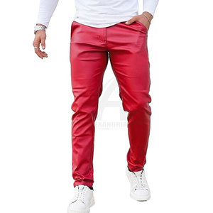 Pantalones de cuero para hombre hechos a medida con logotipo personalizado, diseño único, pantalones de cuero lavados para hombre de Alexandria Industries, precio al por mayor - Product Image 3