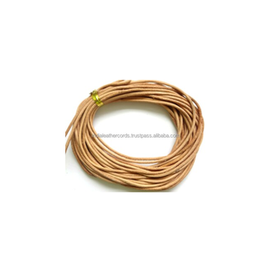 2.5mm Round Natural <b>Leather</b> Cord Spool with Pearl for <b>Bracelet</b> Making and Jewelry Design - Product Image 3