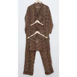 Ensemble de pyjama long à imprimé floral en gros, 100 % coton, vêtements de nuit imprimés, ensemble manches longues et pantalon long, tenue de détente - Product Image 5