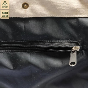 Bolsa de Compras de Lona de Algodón de 400 GSM, 50x40x15 cm, Logotipo Personalizado, Venta al Por Mayor, OEM, Marca Privada, Modelo SS500-Natural - Product Image 5