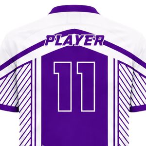 Conjunto de Uniforme de Fútbol Personalizado en Morado y Blanco, Uniforme de Fútbol que Absorbe la Humedad, Ropa Deportiva Profesional para Equipos, Kit para Partidos, Alibaba.com - Product Image 4