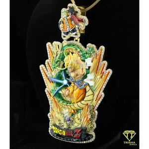 Pendentif Anime Collector VVS Moissanite Diamant Hip Hop Bijoux en Argent 925 pour Hommes - Product Image 4