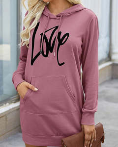 เสื้อฮู้ดผู้หญิงแบบมีซับใน ฮิปฮอป ผ้าถัก พิมพ์ลายตามสั่งจากโรงงาน น้ำหนักเบา แขนยาว เหมาะสำหรับฤดูร้อนและฤดูใบไม้ผลิ มีเชือกผูก - Product Image 2