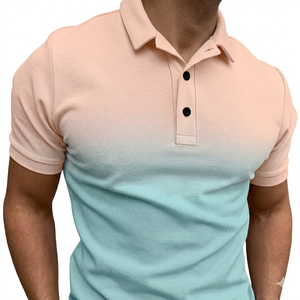 สำหรับผู้ชาย เสื้อเชิ้ตแขนสั้นพิมพ์ลายเจอร์ซีย์แห้งเร็วคอปกสีตัดกันฤดูร้อนลำลองสตรีทแวร์แฟชั่นท็อปส์ - Product Image 3