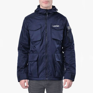 Men's Tactical Custom Jacket Waterproof Outdoor Hooded Cargo Work Coat Lightweight Windproof Sportswear Casual Outerwear - Product Image 5