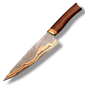 Cuchillos de Chef Hechos a Mano de Acero de Damasco con Mango de Madera, Hoja Afilada para Cocina Profesional, para Cortar Carne - Product Image 3