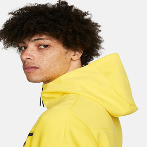 Conjunto Deportivo Amarillo para Hombre con Capucha, Cierre Completo, Color Sólido, Ropa Casual Transpirable de Poliéster, Estilo Primavera, Corte Regular - Product Image 5
