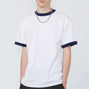T-shirt en coton uni personnalisé pour hommes, col rond, manches courtes, fabrication en usine, vente en gros - Product Image 6
