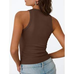 FOXA 2025 camisetas sin mangas de entrenamiento de verano para mujer, camisetas acanaladas con espalda cruzada, animales 3D para vacaciones en la playa, trajes de primavera Y2K a la moda - Product Image 3