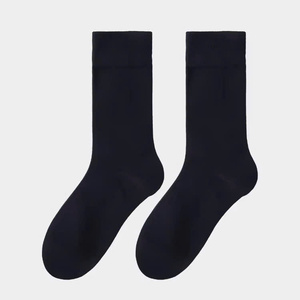 Chaussettes pour hommes, 100% coton, respirantes, motif Argyle, usage quotidien, chaussettes tricotées pour l'automne, logo personnalisé - Product Image 3