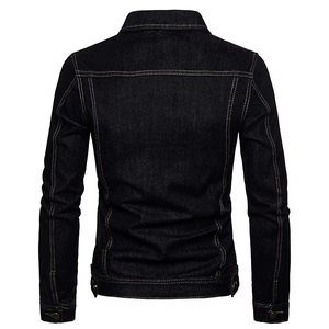 Wholesale <b>Denim</b> <b>jacket</b> for men High Street <b>Custom</b> Men's <b>Denim</b> <b>Jacket</b> Latest Style With High Quality <b>Denim</b> - Product Image 2
