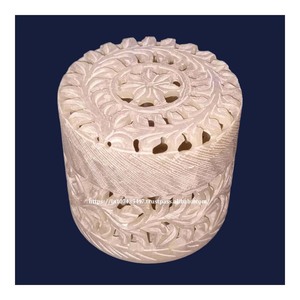 High Quality Premium Design Best Handmade Quality Soapstone Carving <b>Box</b> With Round Shape Use <b>For</b> Jewelry Storage <b>Box</b> Gift Item - Product Image 4