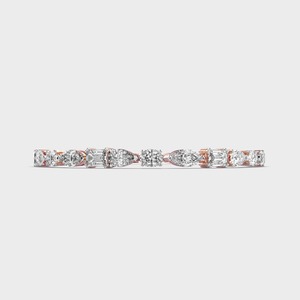 Lab Grown Diamond Tennis Bracelet with Mixed Shape Stones in 9K Yellow / White / <b>Rose</b> <b>Gold</b> - Product Image 6