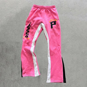 กางเกงวอร์มทรงขาบานพิมพ์ลายพัฟฟ์ ดีไซน์สั่งทำพิเศษ น้ำหนักเบา สไตล์ลำลอง สำหรับผู้ชาย สีเข้ม - Product Image 2