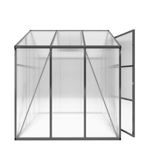 Nuova Serra in Policarbonato 6x6 FT Antivento con Base Rialzata in Alluminio Rinforzato per Uso in Giardino - Product Image 6