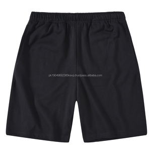 <b>Knee</b> Length Cotton Terry Shorts Men's Gym Sweat Shorts Casual Joggers <b>Elastic</b> Waist Trousers Hip Hop Shorts Men - Product Image 2