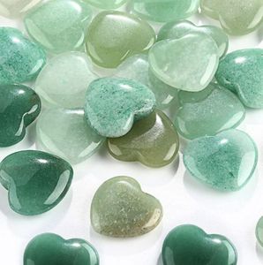 En gros Cristal Naturel Aventurine Coeur Pierre Vert Puffy Agate pour la Guérison Coeur Pierre Décoration Cadeau De Aameena Agate - Product Image 5