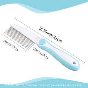 Peigne à dents angulaires en acier inoxydable pour chien, conception simple, brosse de toilettage, manche en ABS écologique, démêlage efficace, autres produits pour animaux de compagnie - Product Image 2