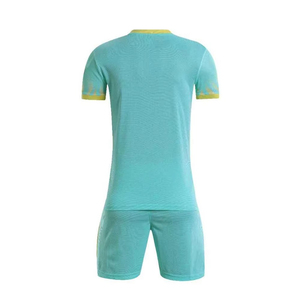Conjunto de Uniforme de Fútbol para Hombre, Cuello en V, Manga Corta, Color Degradado, Poliéster que Absorbe la Humedad, Corte Atlético, Ropa de Verano - Product Image 2