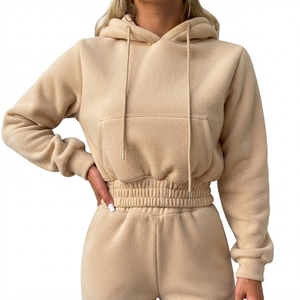 Men's Winter Fleece Tracksuit Set Pullover Hoodie Jogger <b>Pants</b> Casual Lightweight Two Piece Streetwear Outfit Custom Logo Sweat - Product Image 3