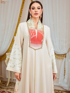 Nouvelle Collection 2026 – Abaya Formelle Longue en Chiffon Uni 100% Coton pour Femmes Musulmanes – Style Dubaï, Turquie, Kaftan Islamique pour Soirées et Cérémonies - Product Image 6