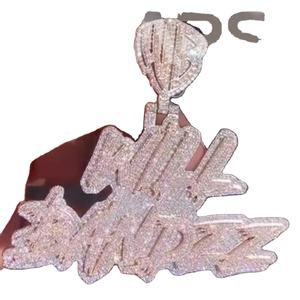 จี้เงินแท้สำหรับทั้งชายและหญิงชุบด้วยเงินแท้ที่ปลูกในห้องปฏิบัติการที่สวยงามและมีเสน่ห์ - Product Image 1