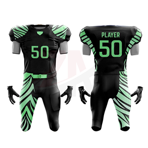 Maillot de football noir et vert pour homme, numéro 50, en polyester respirant, taille adulte, impression par sublimation, tenue d'équipe - Product Image 3