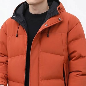 Chaqueta Acolchada de Algodón para Hombre, Casual, de Invierno, Resistente al Viento, con Capucha, Reversible, Cuello Alto, con Contraste de Color - Product Image 4