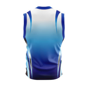 Custom Retro Basketball Jersey Heat-Transfer Breathable 100% Polyester Sleeveless Unisex Oversized Wholesale T-Shirt - Product Image 3