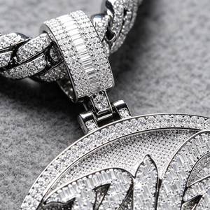 Colgante Personalizado con Nombre en Disco VVS Moissanite, Estilo Hip Hop, Chapado en Rodio, Plata de Ley 925, Joyería Fina, Colgantes y Dijes - Product Image 4