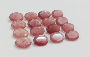 Cuarzo Rojo Fresa Facetado en Forma Ovalada, Gema de 16*12 mm, 14*10 mm, 100% Gema Natural para Joyería a Precio de Mayoreo - Product Image 3