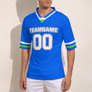 Maillot de rugby vintage pour équipe, design classique et durable, col en V, couleur unie, vente en gros - Product Image 1