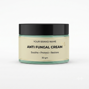 Crème pour les pieds antifongique à base de plantes |   Crème de soin antifongique naturelle pour la peau avec vitamine C et formule sans parabène |   Marque privée OEM - Product Image 1