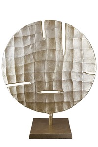 Modern Metal Foliage Sculpture Handmade Artistic Tabletop Decor for Home Office Circular Design Plants Theme Eco-Friendly - Product Image 2