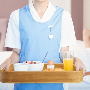 Juego de 2 bandejas de madera maciza ecológicas con asas, multifuncionales para desayuno, café y fiestas, personalizables - Product Image 3