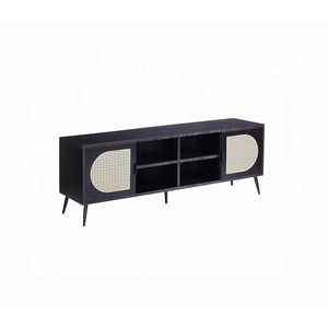 Soporte de TV negro con elegante pata de metal - Product Image 2