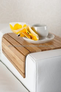 Oem/odm ถาดไม้แบนแบบสั่งทำแผ่นที่พักแขนไม้แข็งใช้งานง่ายและทนทานคุณสมบัติของขวัญที่สมบูรณ์แบบสำหรับคนรักโซฟา - Product Image 5