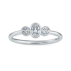 Nouveauté : Meilleures ventes de bagues de fiançailles en diamant blanc naturel et cultivé en laboratoire, couleur DEF, clarté VVS/VS, provenant d'un vendeur indien. - Product Image 1